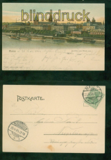 Mainz farb-AK Ansicht vom Rhein aus 1904 nach Nierstein (d9520)