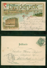Mainz Litho-AK Gruss aus ..... zwei Ansichten 1902 nach Lindenfels (d9523)