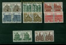 Berlin Mi # 242/49 gestempelt Kleine Bauwerke waagerechte Paare (55295)