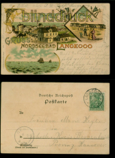 Langeoog Litho-AK Gruss aus Nordseebad ..... 3 Ansichten 1901 nach Gehrde(d9990)