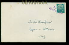 Bund Landpoststempel Elsig ber Euskirchen Ortsbrief ca. 1957 (55458)