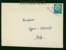 Bund Landpoststempel Elsig ber Euskirchen Ortsbrief ca. 1957 (55459)
