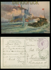 sterreich Feldpostkarte S.M. Boot 67 F Torpedoboot Polyp 1915 n Karlsruhe(55440