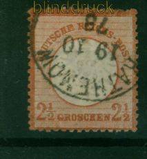 dt. Reich Mi # 21 a gestempelt 2 1/2 Groschen groer Schild (55309)