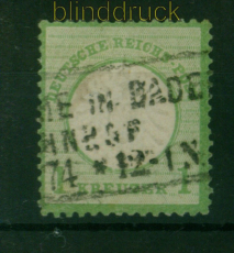 dt. Reich Mi #  23 a gestempelt 1 Kreuzer groer Schild (55310)