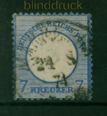 dt. Reich Mi #  26  gestempelt 7 Kreuzer groer Schild (55311)