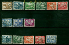 dt. Reich Mi # 499/507A + 500/05 B gestempelt Wagner-Satz beide Zhnungen(55335)