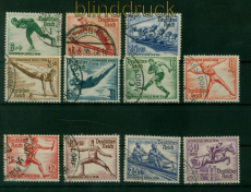 dt. Reich Mi # 600/02 und 609/16 gestempelt beide Olympiastze (55343)