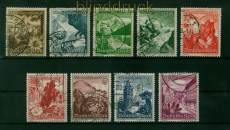 dt. Reich Mi # 675/83 gestempelt WHW 1938 Landschaften (55353)