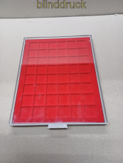 Lindner Mnzbox 2149 Standard mit roter Einlage gebraucht (55627)