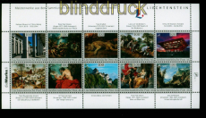 Liechtenstein Kollektionsbogen # 1 postfrisch Meisterwerke Sammlung (55573)