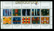 Liechtenstein Kollektionsbogen # 4 postfrisch Gestickte Moderne (55577)