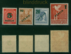 Berlin Mi #  64/67 postfrisch Grnaufdruck (55519)