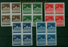 Berlin Mi # 286/90 postfrisch Brandenburger Tor 4er-Blcke (55526)