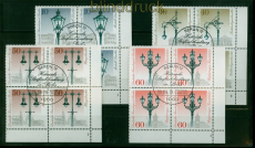 Berlin Mi # 603/06 gestempelte Eckrand-4er-Blcke mit Formnummern (55527)