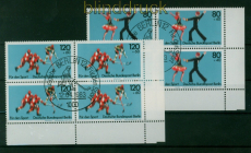 Berlin Mi # 698/99 gestempelte Eckrand-4er-Blcke mit Formnummern (55536)