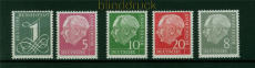 Bund Mi #  179 Y/285 Y Heuss liegendes Wasserzeichen postfrisch (55603)
