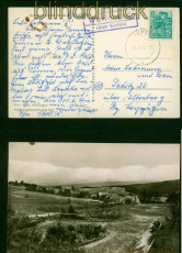 DDR Landpoststempel Waffenrod ber Eisfeld Postkarte 1962 nach Leipzig (55501)