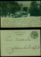 Hannover Mondschein-AK Gruss aus .... Beguinenthurm 1898 nach Altharen (d10014)