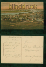 Nierstein am Rhein farb-AK Totalansicht 1921 (d9544)