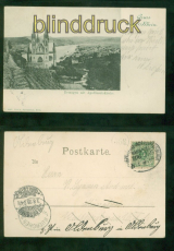 Remagen sw-AK Gruss vom Rhein Apollinaris-Kirche Bahnpost 1899 n Mnchen (d9547)