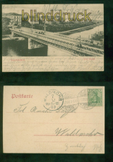 Saarbrcken sw-AK Neue Brcke 1903 nach Waldmohr (d9583)