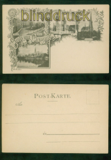 Chemnitz sw-Litho-AK Gruss aus ..... vier Ansichten ungebraucht (d9595)