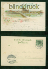 Dresden Litho-AK Gruss aus .... Altstadt 1897 nach Barmen-Wichlinghausen (d9595)