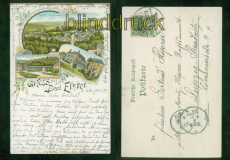 Bad Elster Litho-AK Gruss aus .... drei Ansichten 1897 n Leipzig-Reudnitz(d9604)