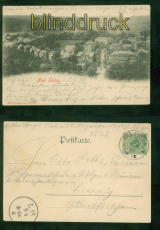 Bad Elster sw-AK Totalansicht 1899 nach Leipzig (d9605)