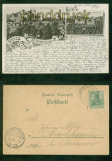 Hohnstein sw-Litho-AK Gruss aus .... zwei Ansichten 1902 nach Bruchhausen(d9607)