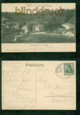 Kniebreche bei Zblitz sw-AK Gru aus dem Erzgebirge Bahnpost nach Chemni(d9608)