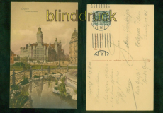 Leipzig farb-AK neues Rathaus 1912 nach Kln (d9618)