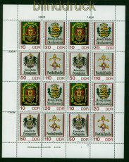 DDR Mi # 3306/09 postfrisch kompletter Zusammendruckbogen (55463)