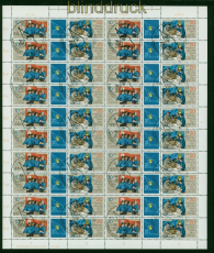 DDR Zusammendrucke neun gestempelte Zusammendruckbgen mit Sonderstempel (55464)