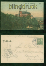 Plauen i. V. farb-AK Gruss aus .... Schloss 1904 nach Schwarzenberg (d9627)
