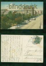 Plauen i. V. farb-AK Albert-Platz 4.1.1914 (d9629)