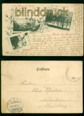 Gnadau sw-AK Gruss aus ..... drei Ansichten 1900 Neuenheim bei Heidelberg(d9643)