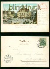 Halle a/S. Litho-AK Gruss aus ..... Rathaus mit Ratskeller 1901 nach Ohrdruf (d9646)