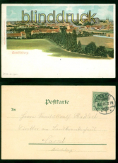Quedlinburg Litho-AK Panoramaansicht 1901 Ortskarte Cassel (d9646)