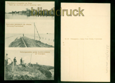 Drage sw-AK Hochwasser 1911 drei Ansichten ungebraucht (d9662)