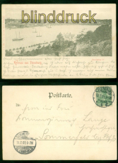 Flensburg sw-AK Gruss aus ..... Panorama IV 1901 nach Sommerfeld (d9668)