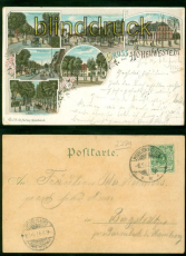 Hohenwestedt Litho-AK Gruss aus ..... sechs Ansichten 1897 nach Hamburg (d9676)