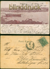 Kiel sw- AK Totalansicht von Kiel 1901 Neumhlen nach Bhm. Kamnitz (d9680)