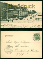 Kiel sw- AK Restaurant Seebadeanstalt  1903 nach Pankow bei Berlin (d9683)
