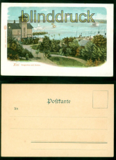 Kiel farb-AK Seegarten mit Hafen ungebraucht (d9685)
