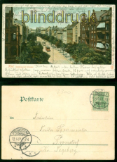 Kiel farb-AK Holtenauer Strasse 1904 nach Pronstorf (d9693)