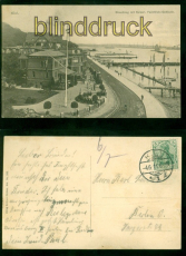 Kiel sw- AK Strandweg mit kaiserl. Yachtklub-Gebude 1911 nach Berlin (d9695)