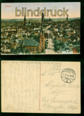 Lbeck farb-AK Panoramaansicht Feldpost 1916 nach Kempten (d9699)