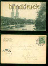 L�beck sw-AK An der Obertrave 1903 nach Berlin (d9702)